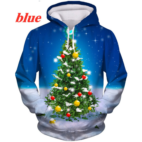 Толстовка с 3D принтом для мужчин и женщин, повседневный свитшот, худи, свободная верхняя одежда, пуловеры, Рождество, Осень-зима
