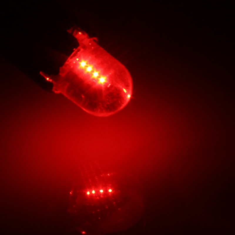 1x vermelho rv t10 w5w canto luz leitura lâmpada gel macio 10 emissores cob smd led 657 1250 1251 z20404