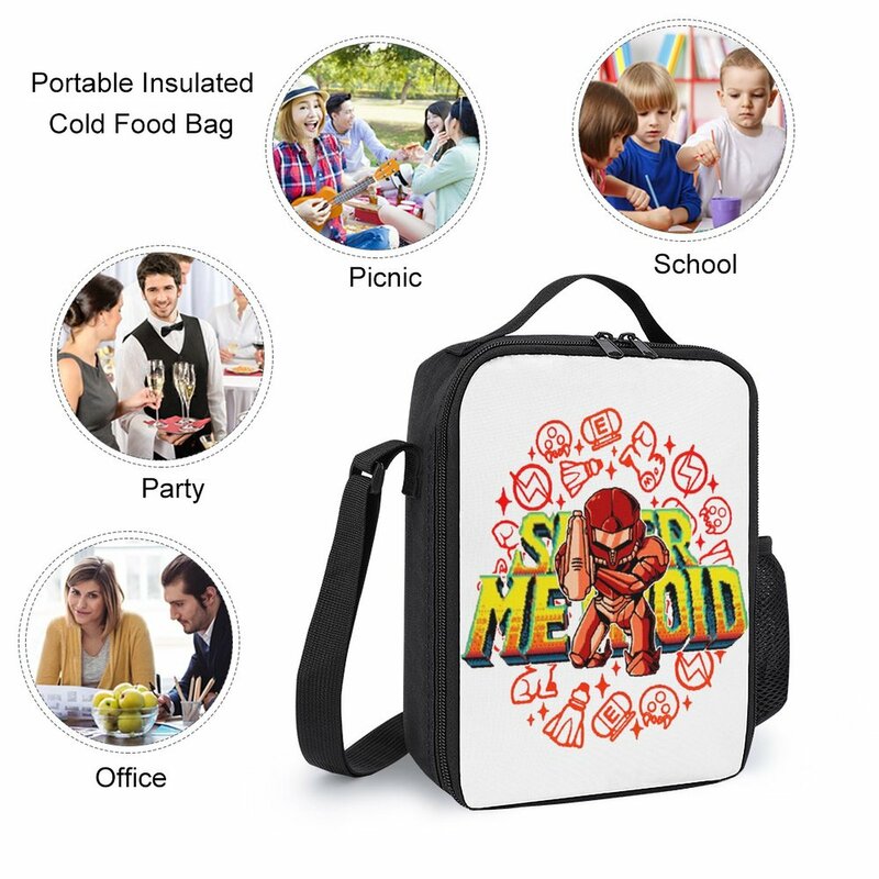 Metroidss Dread Samus   For Sale 3 in 1 Set 17 Inch Backpack Lunch Bag Pen Bag Schools Hot Sale Durable Toothpaste Snug