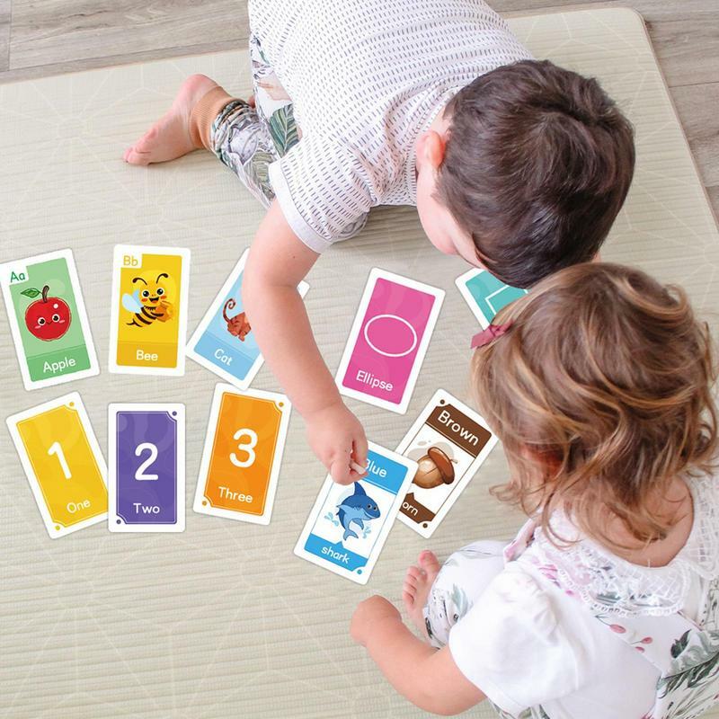 Toddler Flash Cards Learn Numbers Colors Shapes And Letters Card Educational Learning Flush Card Gift For Preschool Kids