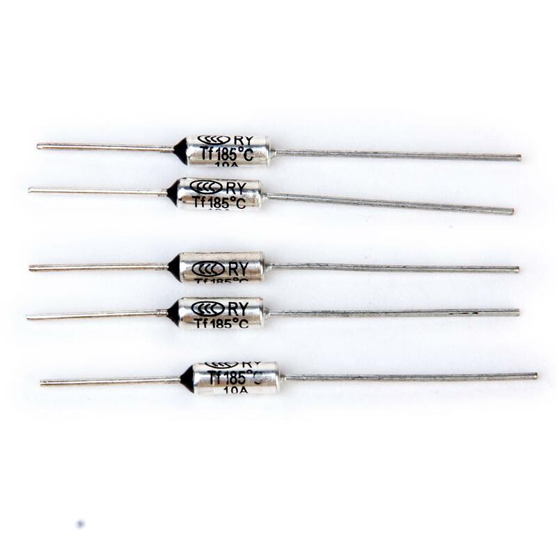 5Pcs 250V 10℃ Metal Temperature Thermal Fuses for Rice Cooker