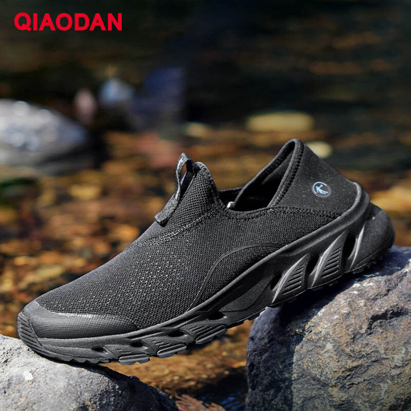 Мужские кроссовки QIAODAN XM25240215, летняя дышащая легкая Нескользящая обувь для бега, повседневная обувь для улицы, 2024