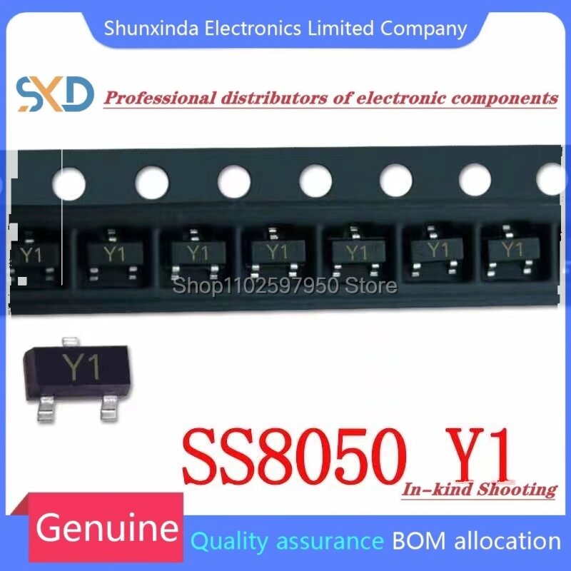 100 buah/lot S8050 S8550 SS8050 SS8550 SOT23 s3y 2TY Y1 Y2 SMD Transistor SOT-23