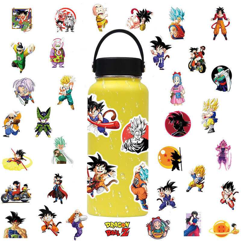 Pegatinas de dibujos animados de Dragon Ball para niños, pegatinas de Anime japonés de 10/30/50 piezas, para ordenador portátil, equipaje, motocicleta, monopatín, coche, impermeable