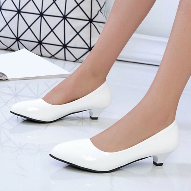 Туфли-лодочки женские на низком каблуке, профессиональные, с открытым носком, элегантная офисная обувь, весна 2024