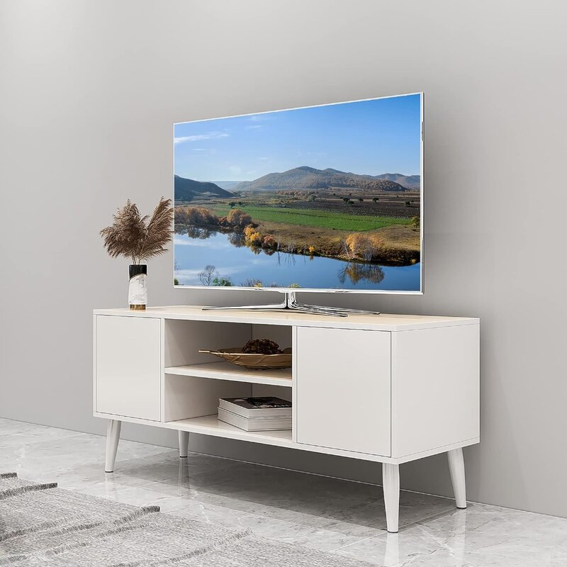 Телевизионная стойка Yusong в стиле ретро для телевизора 55 дюймов, развлекательные центры для гостиной, спальни, деревянная скамейка, Настольная консоль, ТВ-шкаф