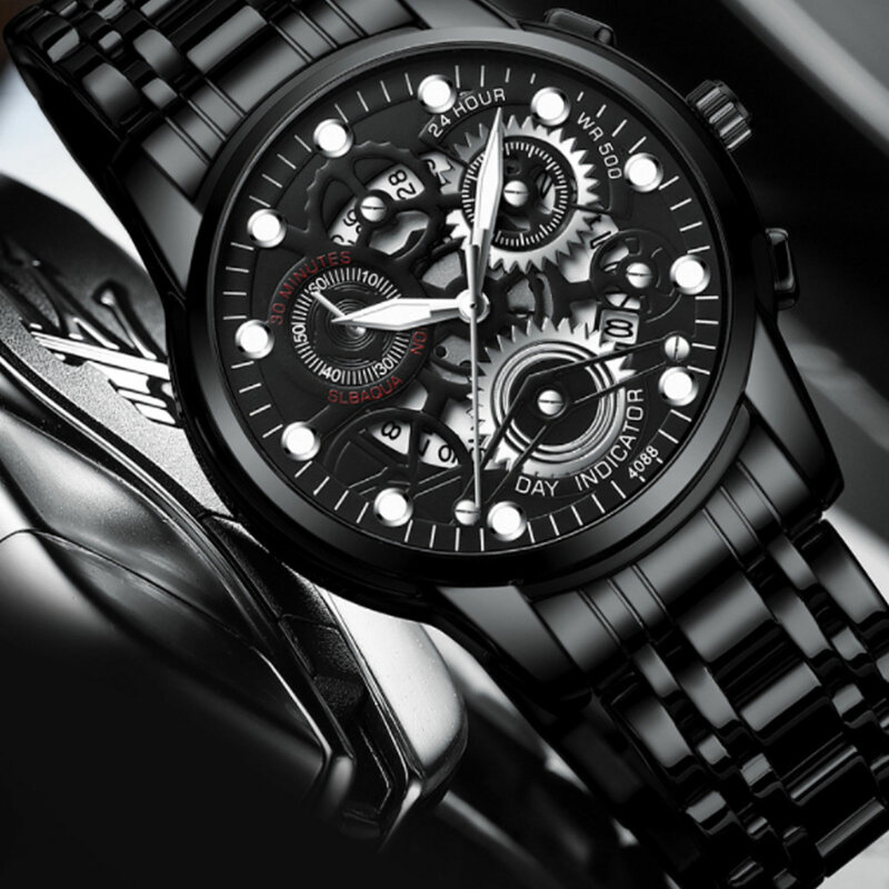 นาฬิกาควอตซ์สแตนเลสเทรนด์ปรับได้เหมาะกับผิวเป็นของขวัญวันเกิดวันวาเลนไทน์