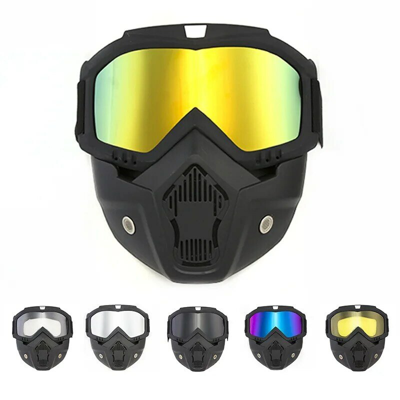 Gafas de sol para ciclismo, lentes para Motocross, esquí, Snowboard, casco táctico a prueba de viento, máscaras para motocicleta
