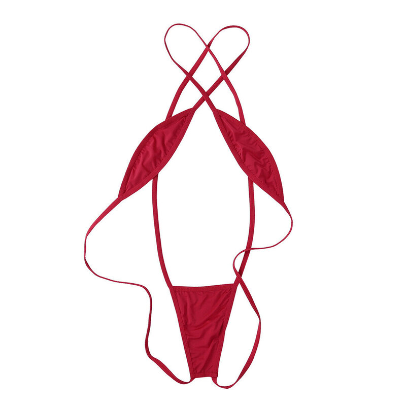 Pakaian Renang Bodysuit Mikro Pakaian Dalam Wanita Seksi Thong Balutan Silang Pakaian Renang Pakaian Pantai Menggoda Bikini Renang Pakaian Satu Potong