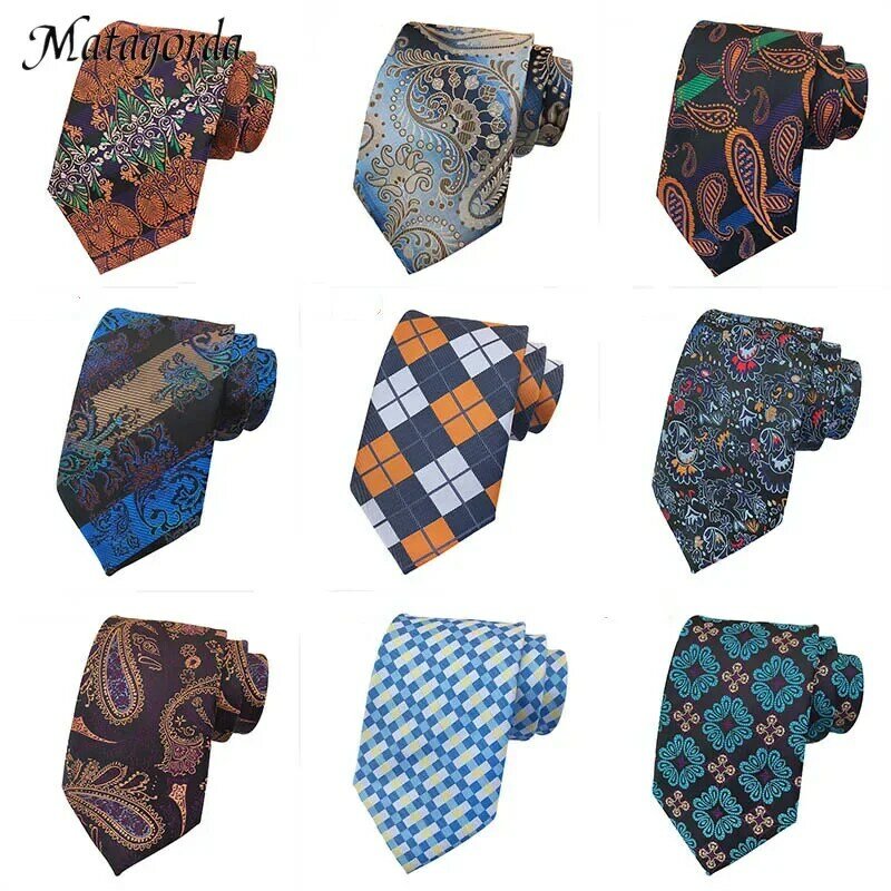 Hochwertige Männer Krawatte 8cm Paisley Blume Jacquard Webart Krawatte verkleiden Business Casual Krawatte Geschenk Geschenk für Vatertag