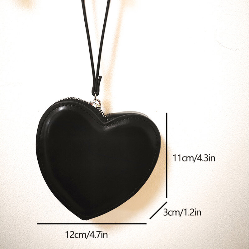 JIOMAY-monedero de piel sintética con forma de corazón para mujer, Mini bolso de diseñador de lujo, de alta calidad