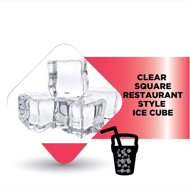冷蔵庫-特大のクリアメーカー、ステンレス鋼、正方形の氷を作る、EFIC452-SS、40ポンド