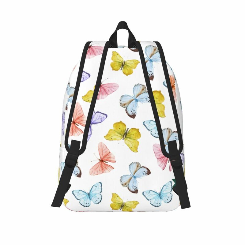 Zaino con motivo a farfalla per scuola materna studente della scuola primaria farfalle colorate Bookbag Boy Girl Kids Daypack Outdoor