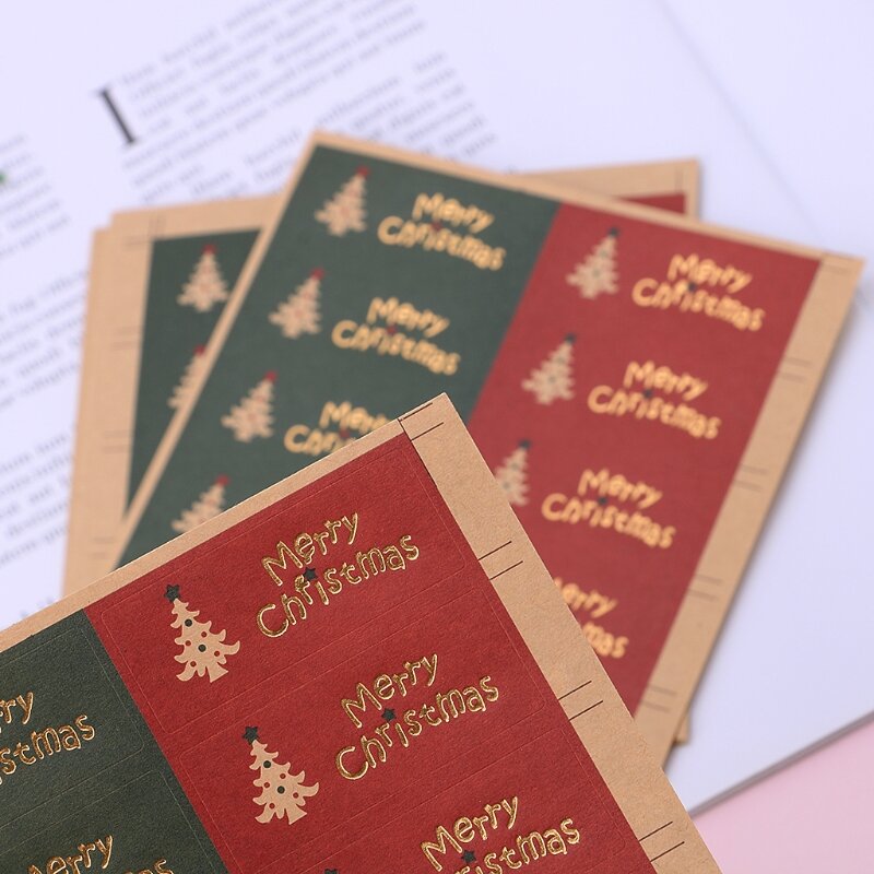 Decoratieve tags Klassiek kerstthema-ontwerp 100 stuks gepersonaliseerde kerstcadeautas