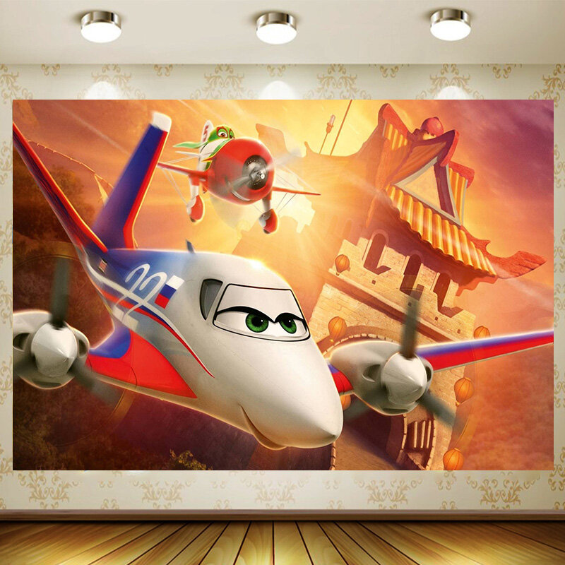 Planes Background Birthday Party Supplies Decoration Customize game Backdrop Baby Shower Banner Kid Faovr Room Decor