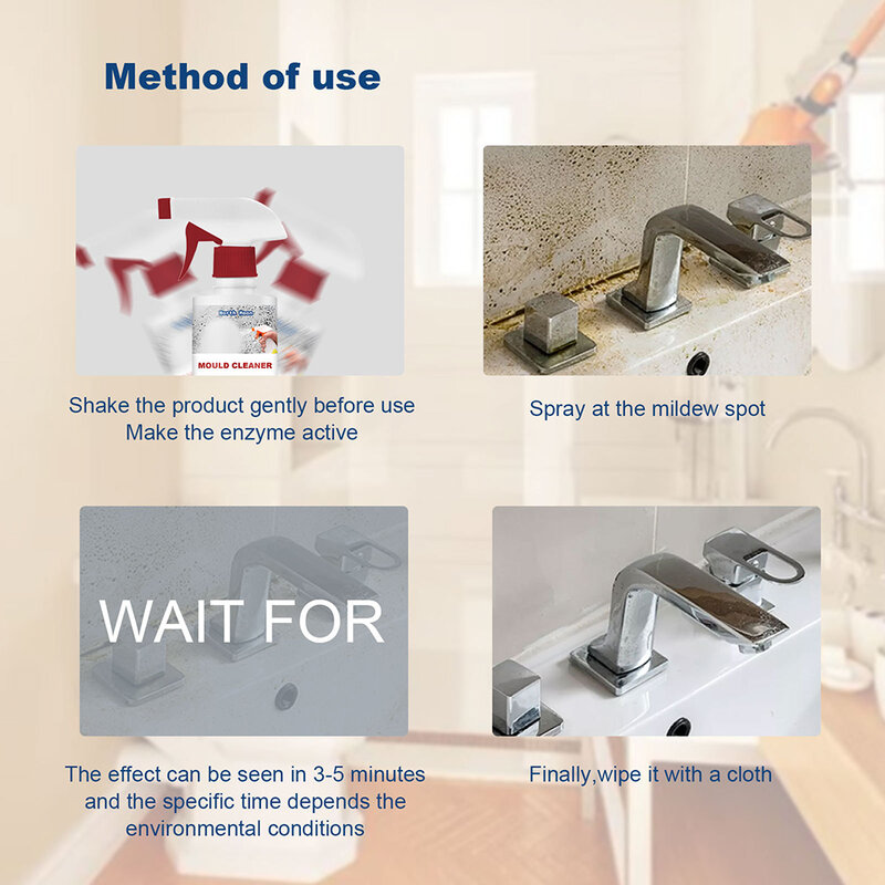 60ML pembersih penghilang cetakan pembersih pembersih praktis untuk kamar mandi rumah