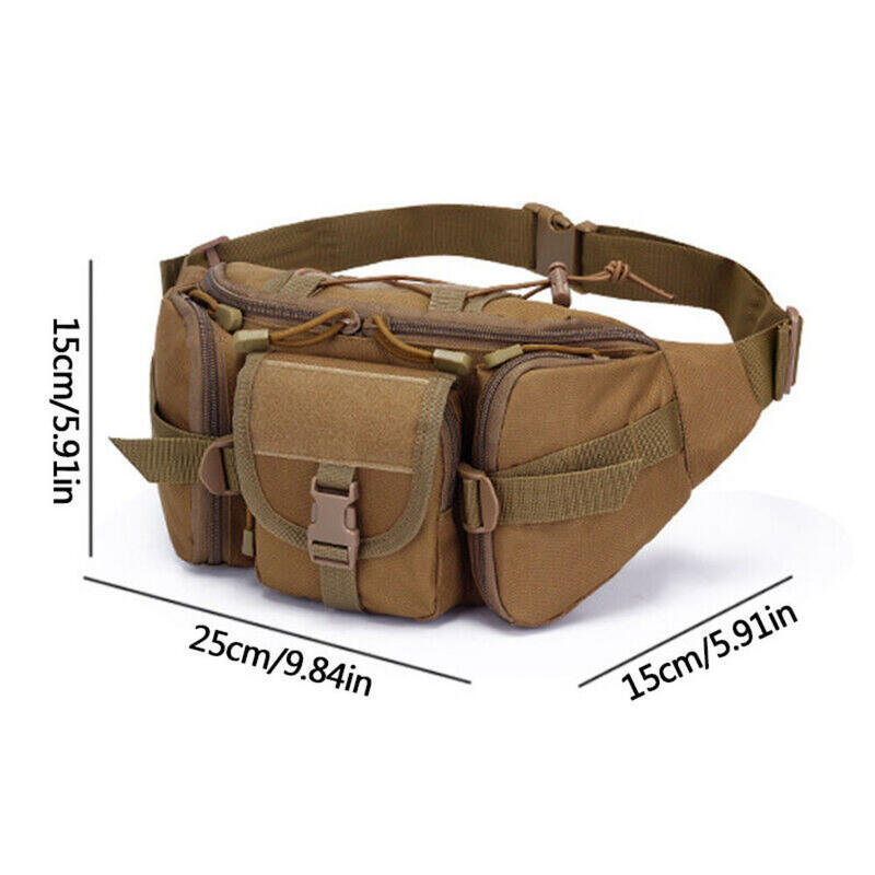 Multipurpose Double Zipper Running Chest Bag Portable Wear-resistant Waist Pouch Stylish Climbing Chest Pouch for Outdoor Travel