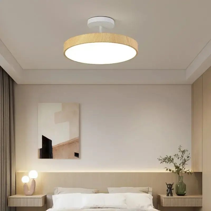 ไฟติดเพดาน LED ที่ทันสมัยสำหรับห้องนอนทางเดินห้องรับประทานอาหารห้องเรียนโคมระย้าไม้ตกแต่งบ้านอย่างแวววาว