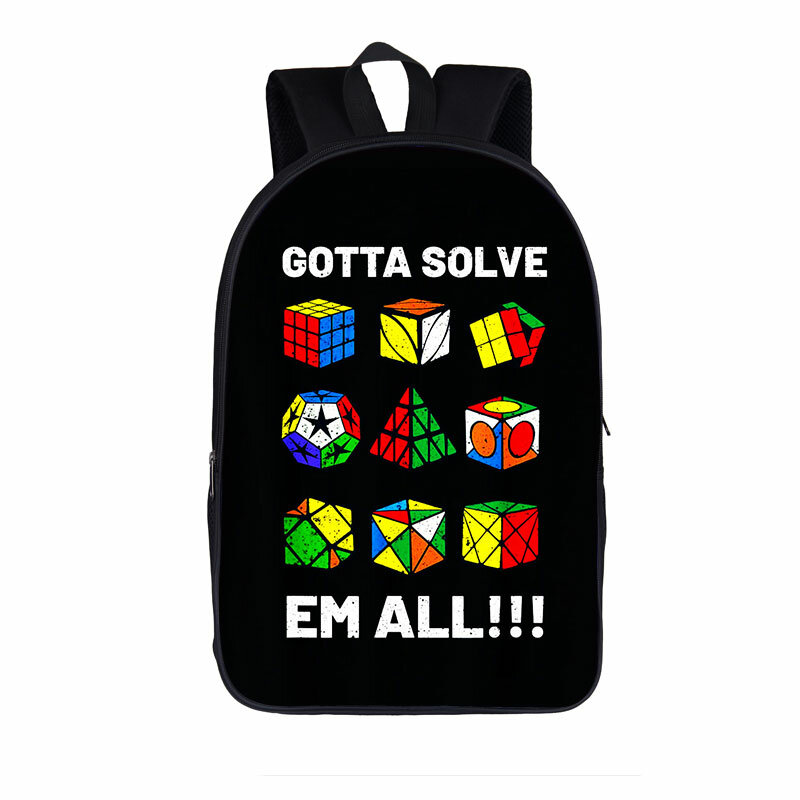 Детский рюкзак с геометрическим/волшебным квадратным принтом, школьные ранцы для ноутбука для подростков, Детская сумка для книг Geek Pi