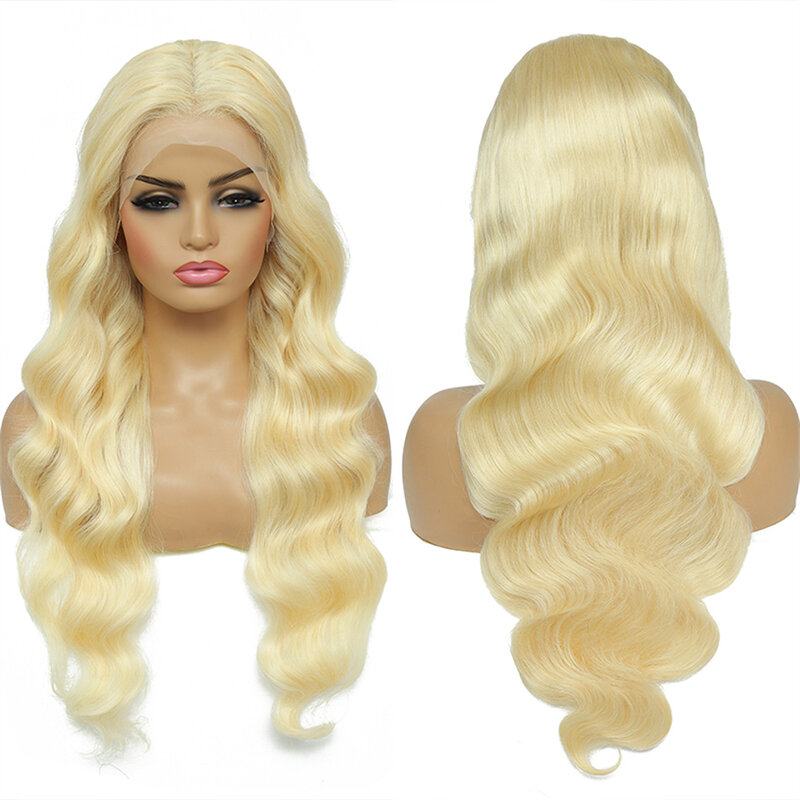 Blonde Body Wave Lace Front Wig HD Transparent Lace 13x6 Lace Frontal Human Hair 613 Glueless Pre Plucked Full Wigs For Women