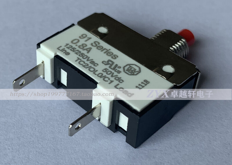 2 Pcs KUOYUH 91 Series 0.8A Circuit Breaker ป้องกันการโอเวอร์โหลด1-10Amps