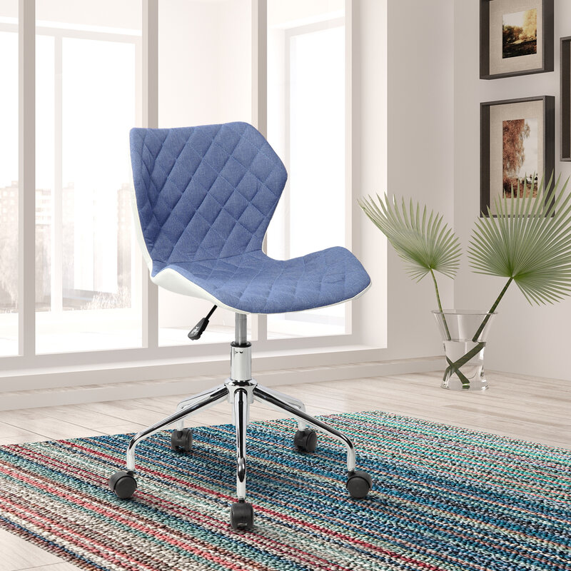 Techni mobile-silla de trabajo de altura ajustable, asiento moderno azul, solución cómoda y elegante para su espacio de trabajo