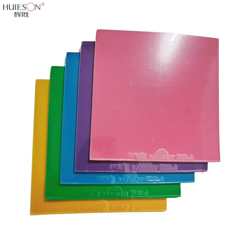 Резиновый лист Huieson для настольного тенниса, 5 цветов, Радужный, 2,0 мм, зеленый, синий, желтый, фиолетовый, розовый, резина для пинг-понга для тренировок