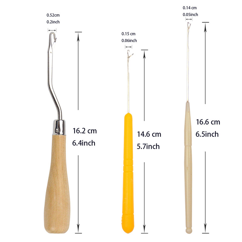 Набор изогнутых крючков с защелкой, 9 шт., вязальные крючки для дредов, инструмент для плетения, инструмент для наращивания волос