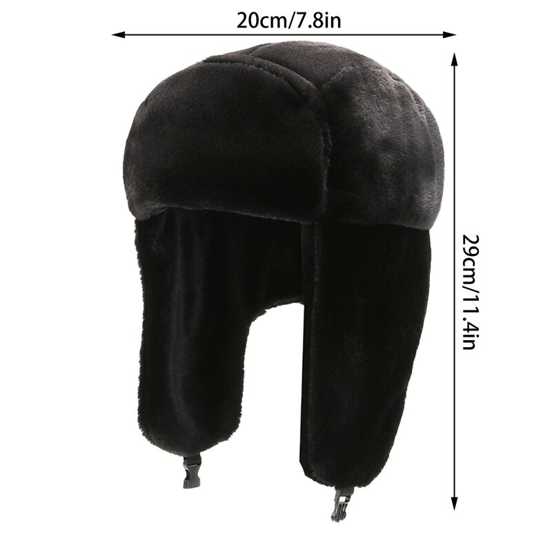 2024 Winter New Men'S And Women'S Solid Cycling Hats Fashion Outdoor Riding Warm Hat Windproof Cold Ear  Riding Lei Feng Cap