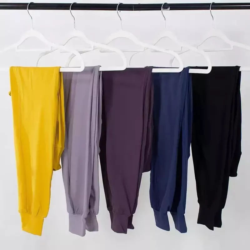 Женские свободные эластичные штаны Lulu с высокой талией для бега, предназначенные для удобства, повседневные штаны для фитнеса и йоги, спортивные штаны для бега в тренажерном зале