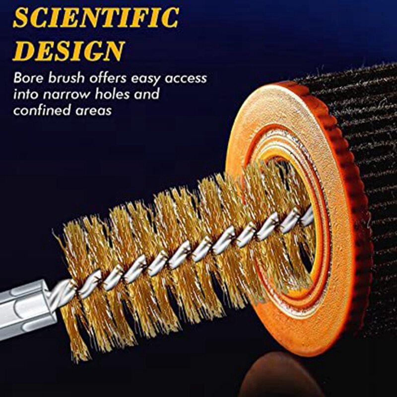 Wire Twisted Brush for Drill Impact Driver, aço inoxidável, Bore, 6 tamanhos, 12 pcs