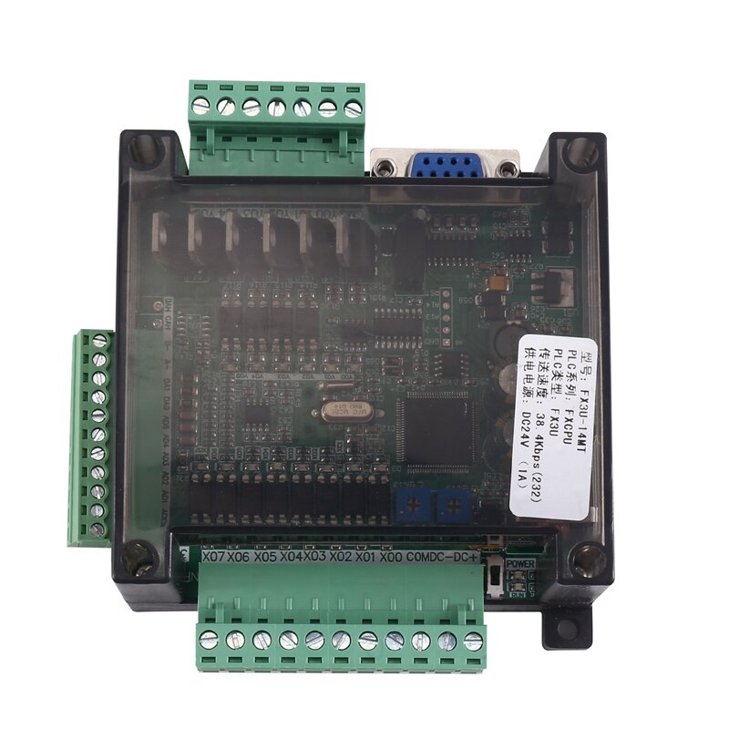 1 szt. FX3U-14MT kompatybilny z rejestrem danych FX1N 2N PLC przemysłowych Fx3u 8 w 6 Out Anolog 485 (B)