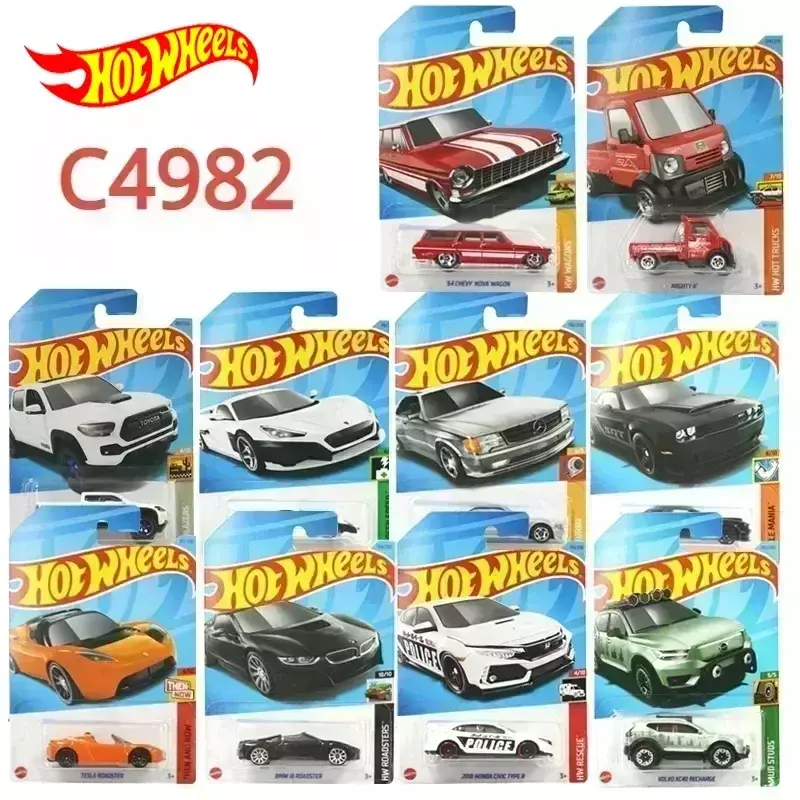 Hot Wheels-Diecast سيارة للأطفال ، 1:64 سبيكة ، باربي ، هامر ، بنز ، بي ام دبليو ، تويوتا ، تاكوما ، ألعاب أطفال للأولاد ، أصلي ، C4982 ، 2023 متر