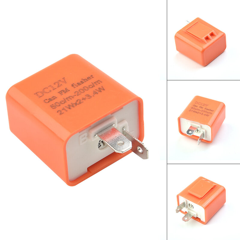 2 Pin LED Flasher Relay 42W ABS Plastic Adjustable Circuit Protection Motorcycle Overload Protection High Quality