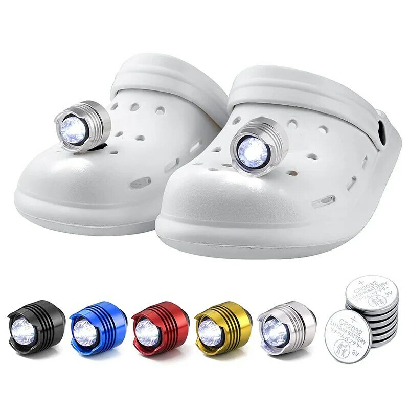 Светодиодная обувь для фар, дневные светящиеся ботинки, водонепроницаемая обувь IPX5, удобная обувь для ходьбы и кемпинга, долговечное свечение для кроксов, взрослых и детей