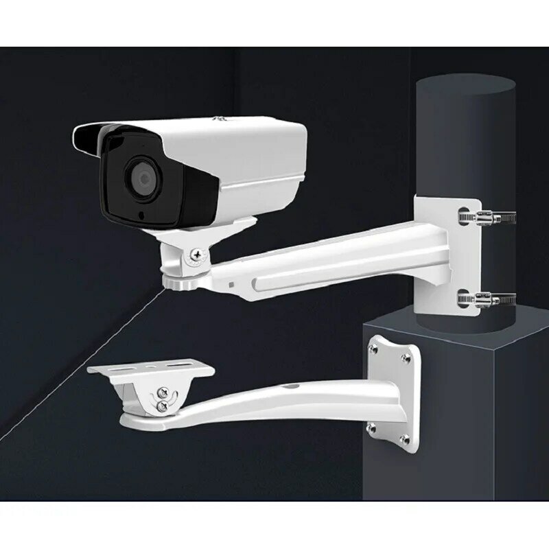 Soporte de Metal para CCTV, placa de montaje en pared con ángulos ajustables para cámara de vigilancia, aleación de aluminio y acero inoxidable