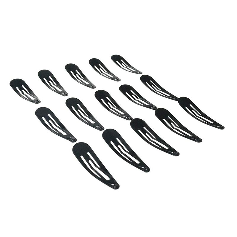 Molans-pasadores negros de 2 pulgadas para mujer, pinzas de Metal a presión, accesorios para el cabello, 40 paquetes