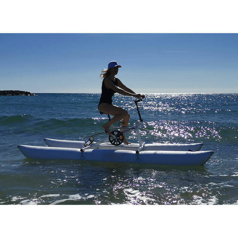 Custom water entertainment sea cycle water bike inflatable bicycle for aquatic park