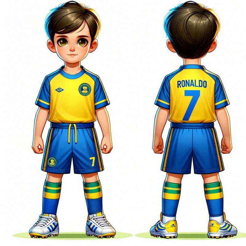 Модель 2024 года, унисекс, Молодежная футболка для мальчиков, взрослый футбольный тренировочный костюм, комплект из 3 предметов, Месси 7 #10 #, короткий Sle Shirevet