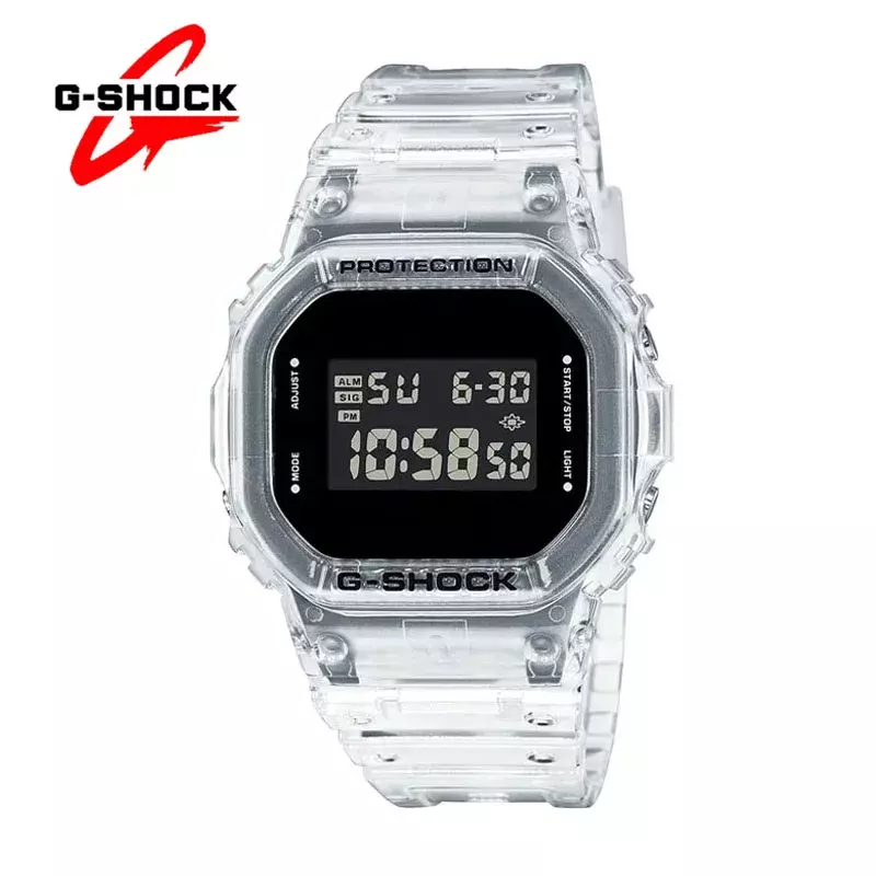 G-SHOCK DW 5600 남성용 시계 시리즈, 소형 큐브 다기능 야외 스포츠, 충격 방지 LED 다이얼, 듀얼 디스플레이 쿼츠 시계