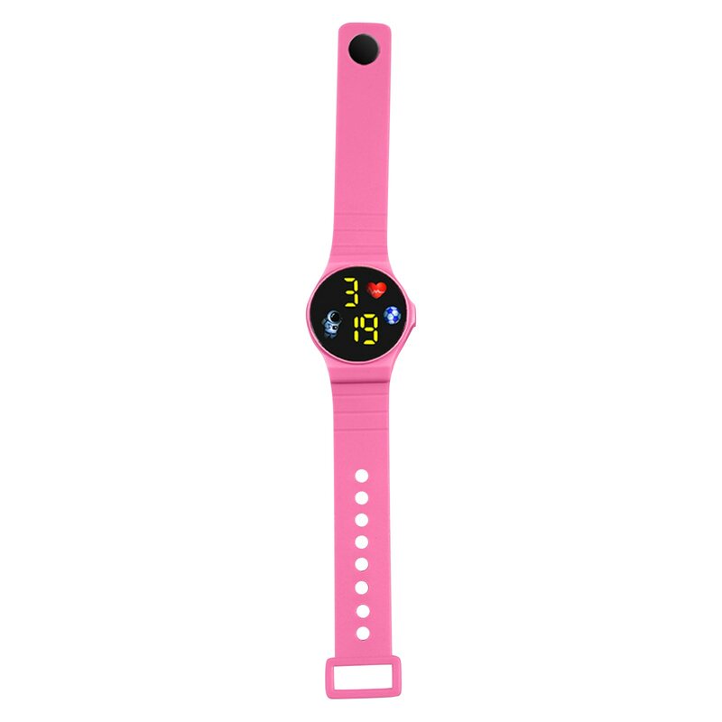 Jam tangan anak cocok untuk luar ruangan pelajar jam tangan elektronik layar jam tangan tampilan waktu bulan