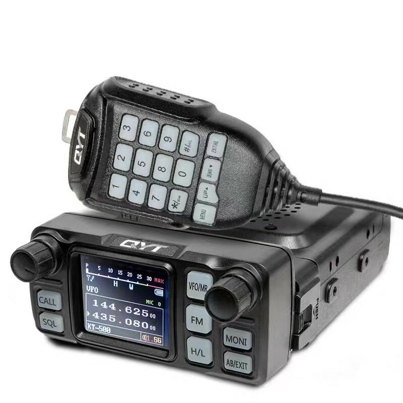 QYT KT-5000 Walkie Talkie VHF UHF Dual Band VOX Mini schermo a colori pannello frontale staccabile Scrambler Car FM Mobile Radio