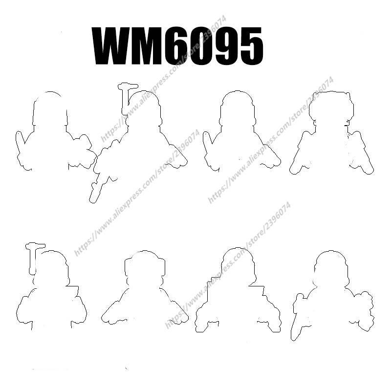 หุ่นแอ็กชัน WM6095ของเล่นบล็อกตัวต่ออิฐของเล่น WM2001 WM2002 WM2003 WM2006 WM2008 WM2007