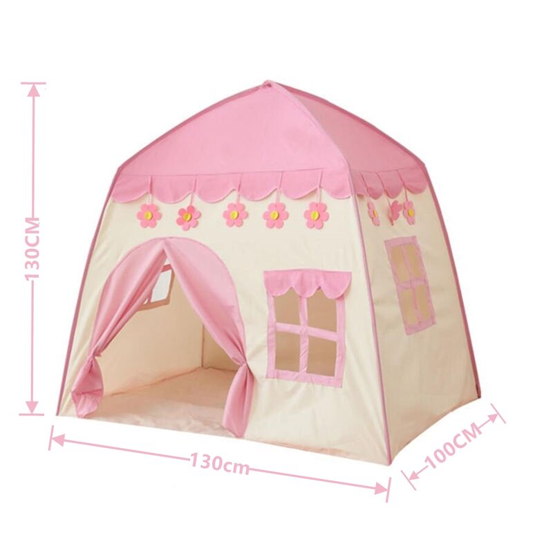 Tenda de Teepee portátil para crianças, Play House para crianças, Brinquedo interno e ao ar livre, Baby Play House, rosa e azul