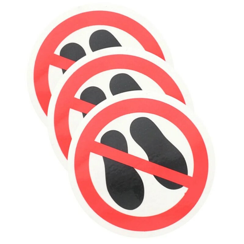 Label Stickers Step Sticker Warning Floor No Decals Round Not It Do Adhesive Stepping Circle Dont Caution Sign Labels De