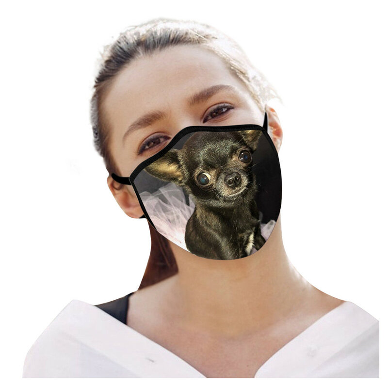 1pc Women маска Adult Printed Funny Face Outdoor Washable Breathable Cycling Mask Odorless And Irritation-Free Comfortable Mask
