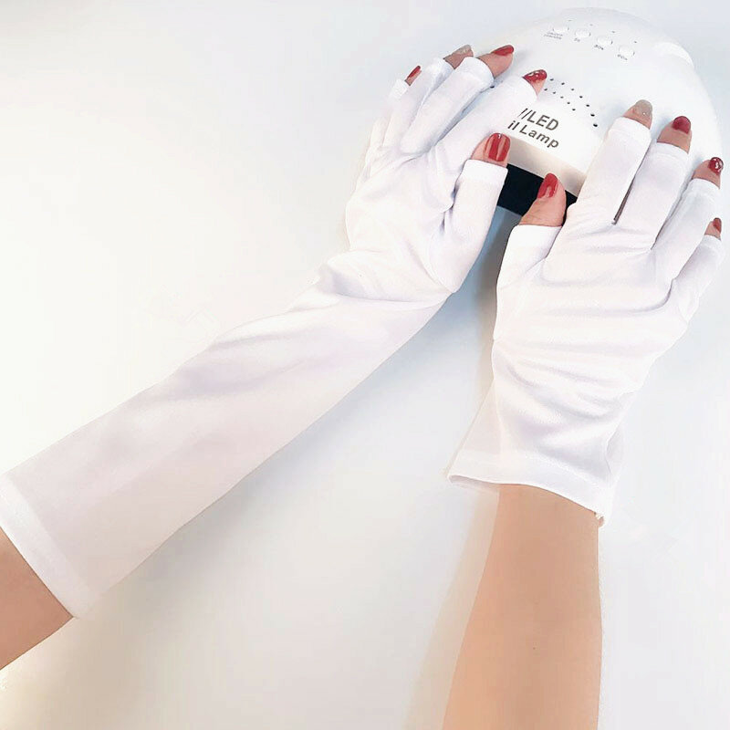 Nowy 1 para ochrona UV rękawica żel do malowania paznokci rękawice anty UV UV lampa LED susząca paznokcie światło ochrona przed promieniowaniem narzędzia do paznokci