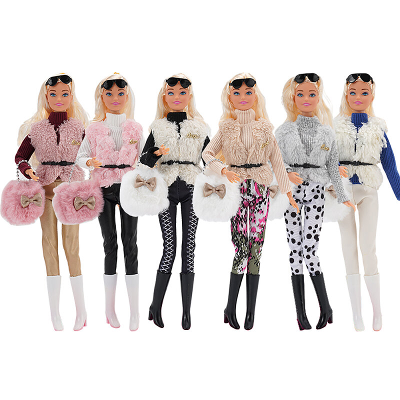 NK-ropa oficial de nuevo estilo para muñeca Barbie, abrigo de moda, suéter de invierno para muñeca, trajes de fiesta, JJ, 1/6