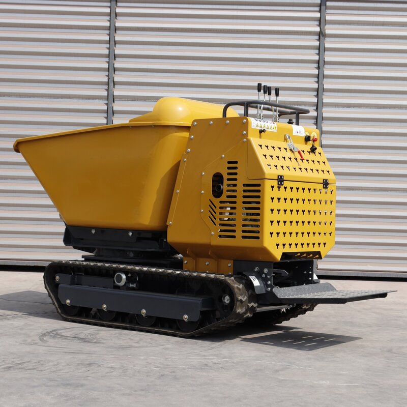 HTD1200 Power Concrete Lama Buggy, Hidráulica Tipping Crawler, Mini Dumper de rastreamento, Caminhão de concreto Buggy