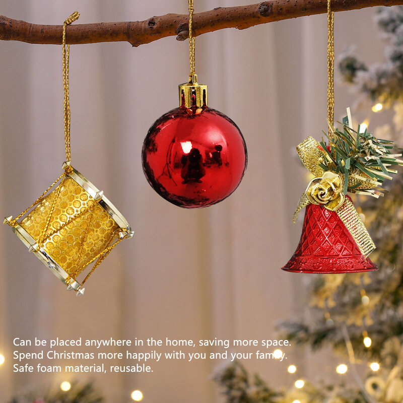 32Pcs Christmas Tree Decoration Door Hanging Ornament Home Decor Set For Party DIY Decoration
